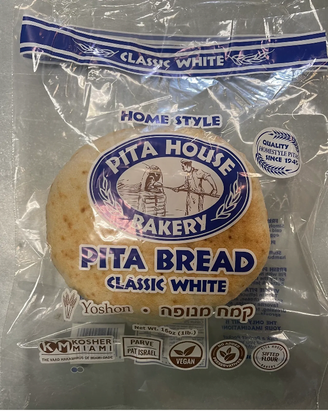 Classic White Pita in its Pita House Bakery bag